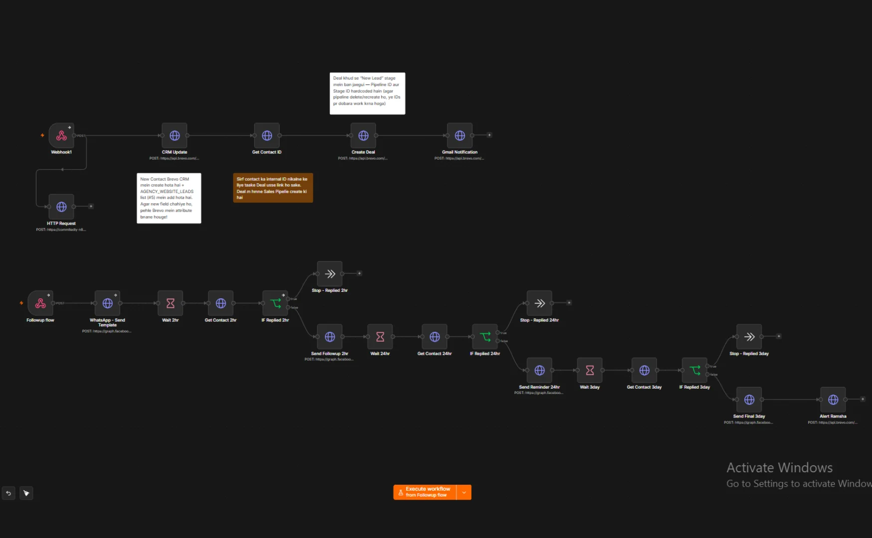 Automated WhatsApp Follow-Up & CRM Pipeline Engine