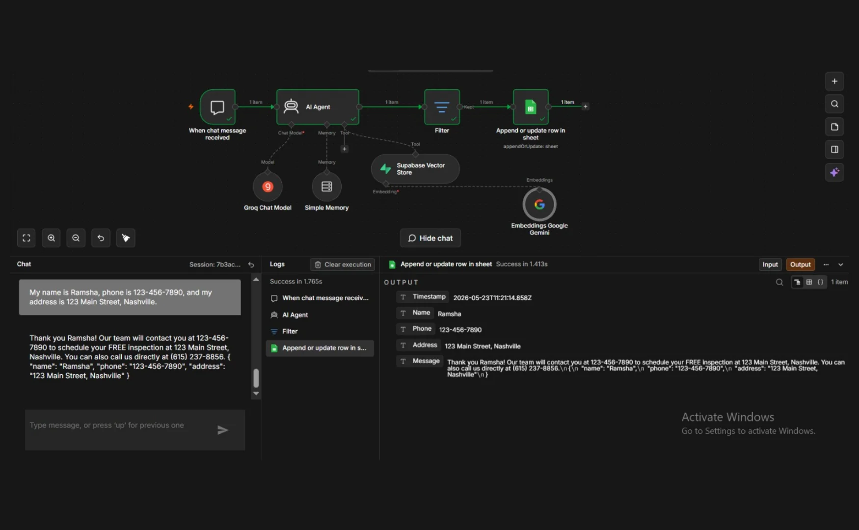 AI-Powered Lead Intake & Inspection Booking Chatbot
